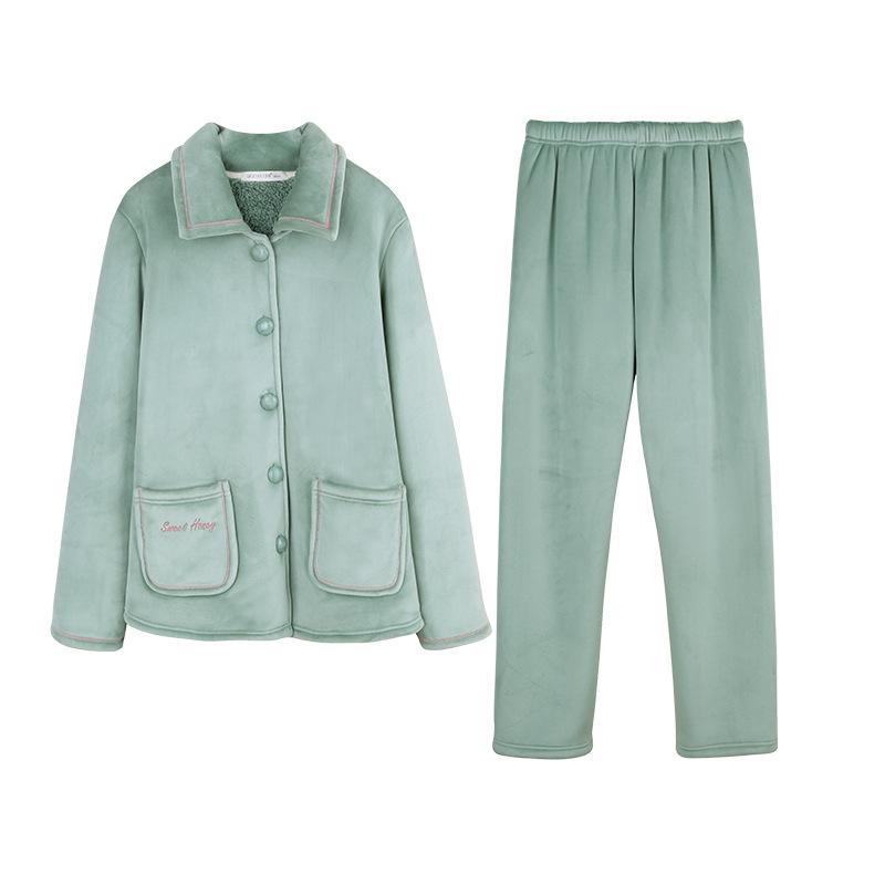 [Verschiedene Stile] Kompound-Imitations-Lammwoll-Pyjama Winter Samt Verdickt Pelz Integrierte Loungewear Hellrot