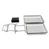 2 Tier Fruit Organizer with Basket and Hooks Detachable Storage Holder for Kitchen Vegetable