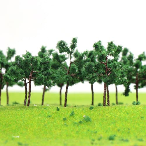 40 Model Trees, 5cm, 1:25-1:300, N/HO Gauge, Scenery Collection, Miniature Garden, Railway Model, Building Model, Diorama, Educational, DIY