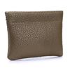 Mini Coin Purse Genuine Leather Small Coin Wallet Pebble Pattern Leather Squeeze Coin Purse Pouch Change Holder for Men & Women