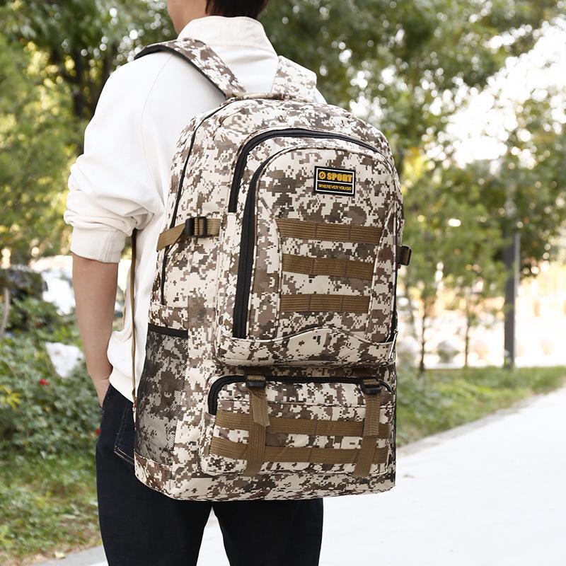Multifunctional Extra-Large Travel Bag Men's Laptop Backpack Super Large Capacity Camouflage Mountaineering Business Trip Double-Shoulder Bag