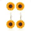 Sunflower Earrings Fashion Simple Cute Women's Earrings Yellow Enamel Daisy Sunflower Fun Gifts Suitable for Daily Wear Party