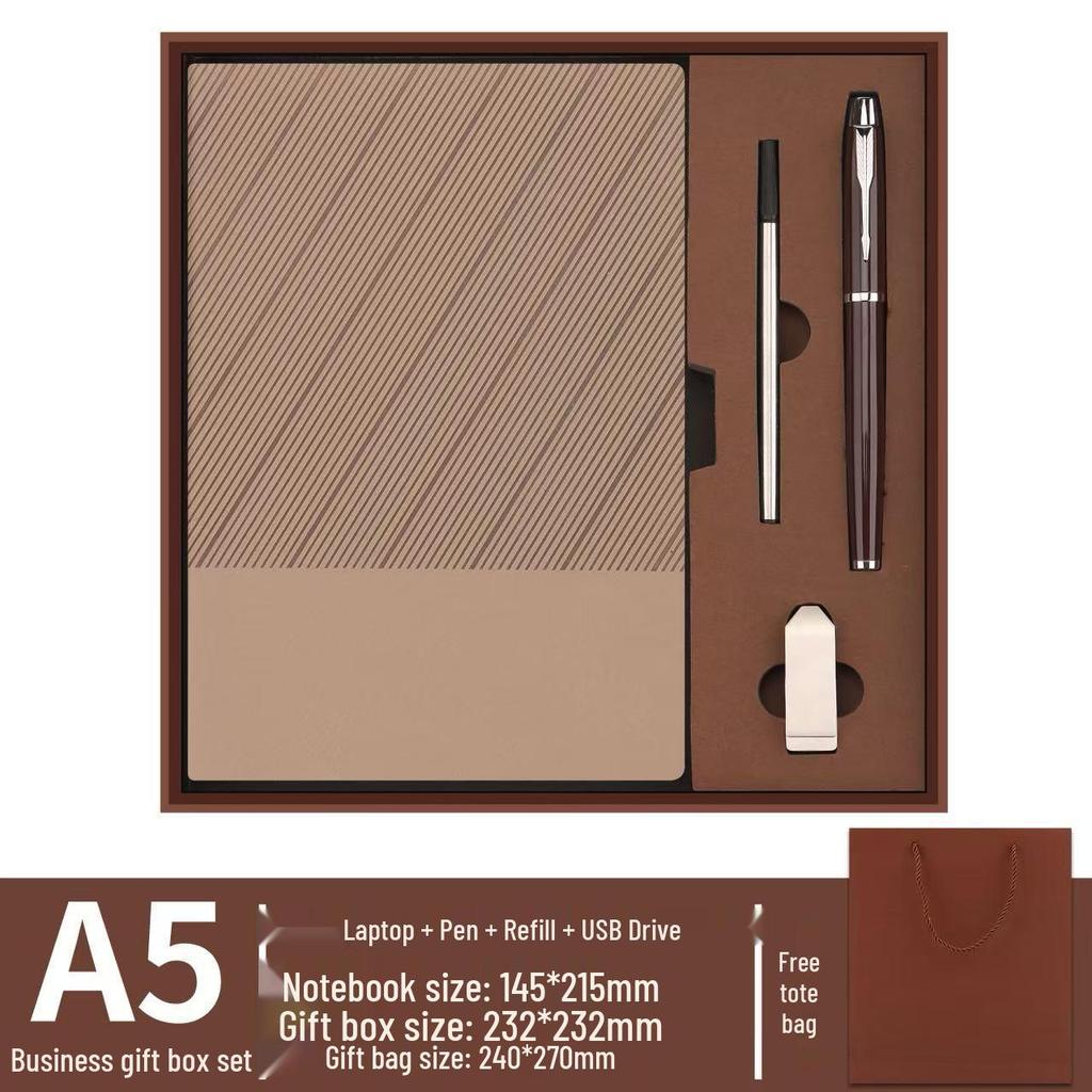 A5 Custom Notebook Gift Set for Business Meetings - Logo Printable Souvenir