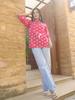 Pink Picnic Ethnic Motif Printed Cotton Top
