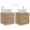 Bathroom Furniture Set 3 pcs Artisan Oak 129 x 44.5 x 80 cm