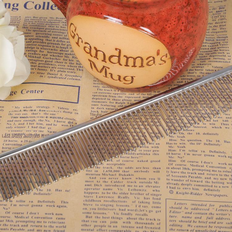 Chrome-Plated Detangling Dog Comb for Golden Retriever & Schnauzer