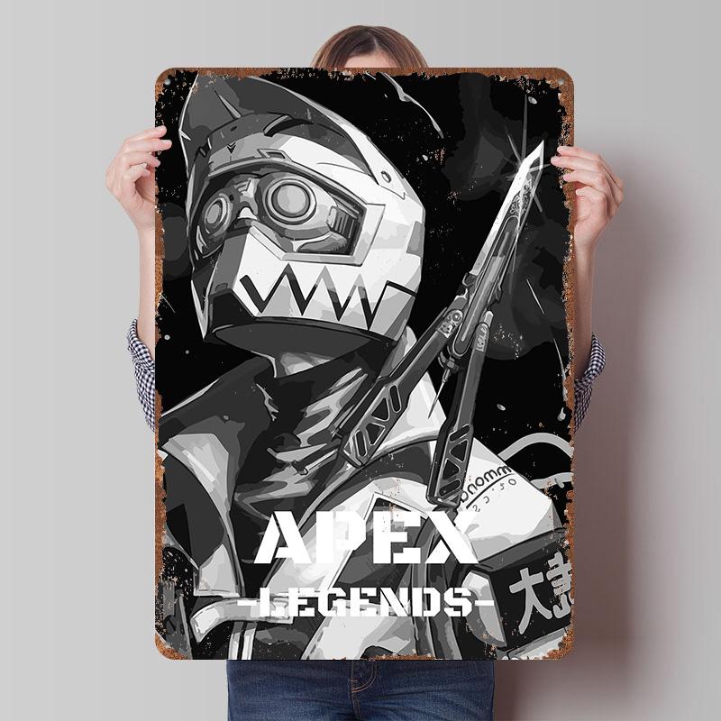 

Apex Legends Character Portrait Metal Poster Customized Wall Art Retro Vintage Tinplate Signs for Decoration Room Bathroom Decor 7.9x11.8In(20x30cm)