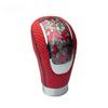 5 Speed Leather Red Gear Knob Car Gear Shift Knobs Universal Shifter Knob Gear Stick Shift Knobs Lever Manual Transmission