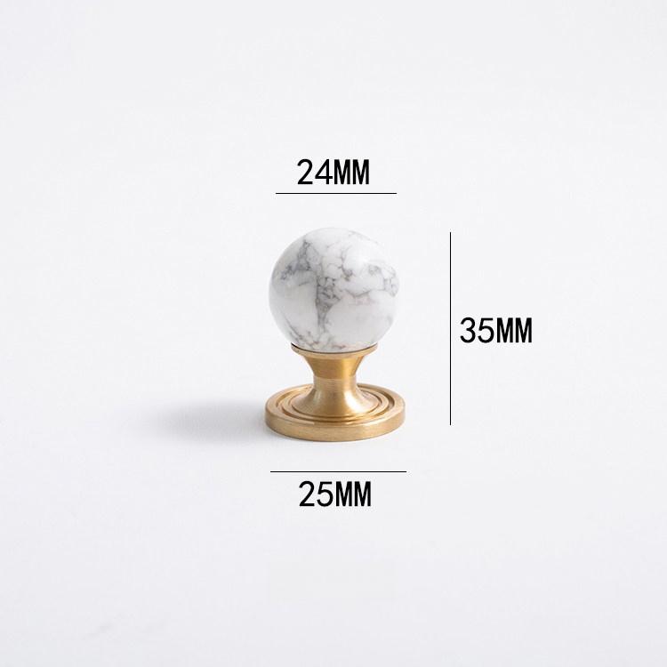 French Style Wardrobe Door Handles Personality Marble Crystal Brass Pulls for Cabinet Cupboard Dresser Drawer Furniture Hardware