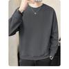 Men's Fleece Lined Crew Neck Sweatshirt Loose Fit Warm Casual Pullover