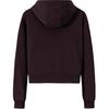 Anta Comfortable Casual Zipper Cardigan Loose Simple Hooded Knit Sweater Women Sweater Ebony-Brown 162448718-2