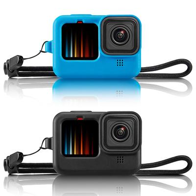 Pour Gopro Hero 11 10 9 Noir Étui en Silicone Souple pour Go pro Hero 12 Silicone Protecteur Couverture Complète Coque Accessoire de Caméra