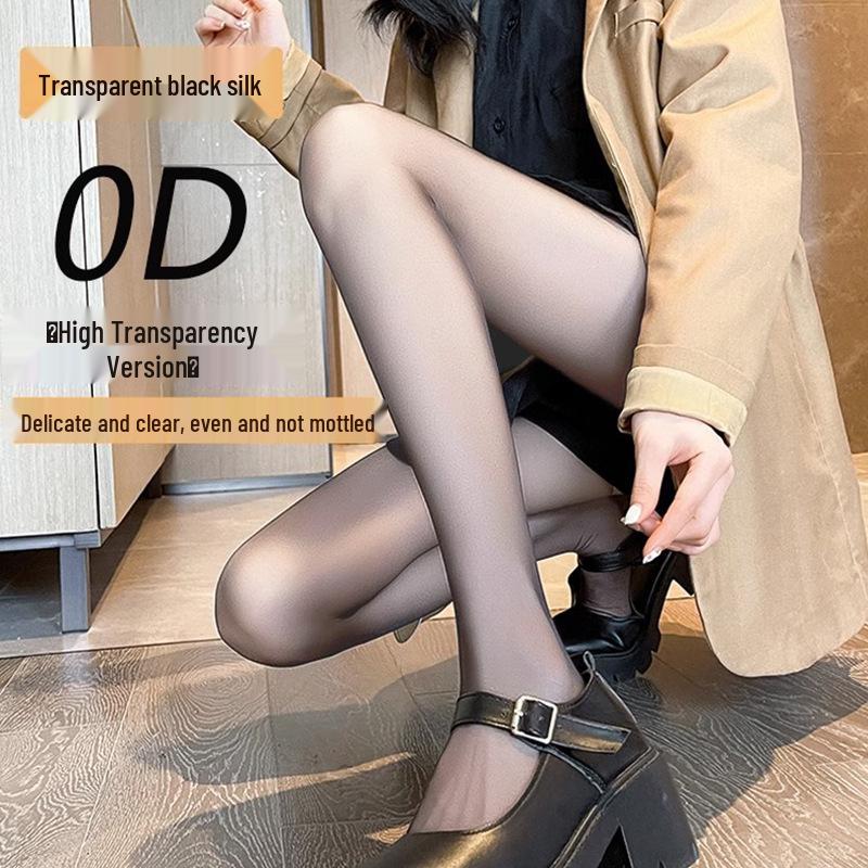 

Ультратонкі чорні шовкові колготки: Прозорий, Стійкий до затяжок, Відчуття оголеності для Весни/Літа One Size