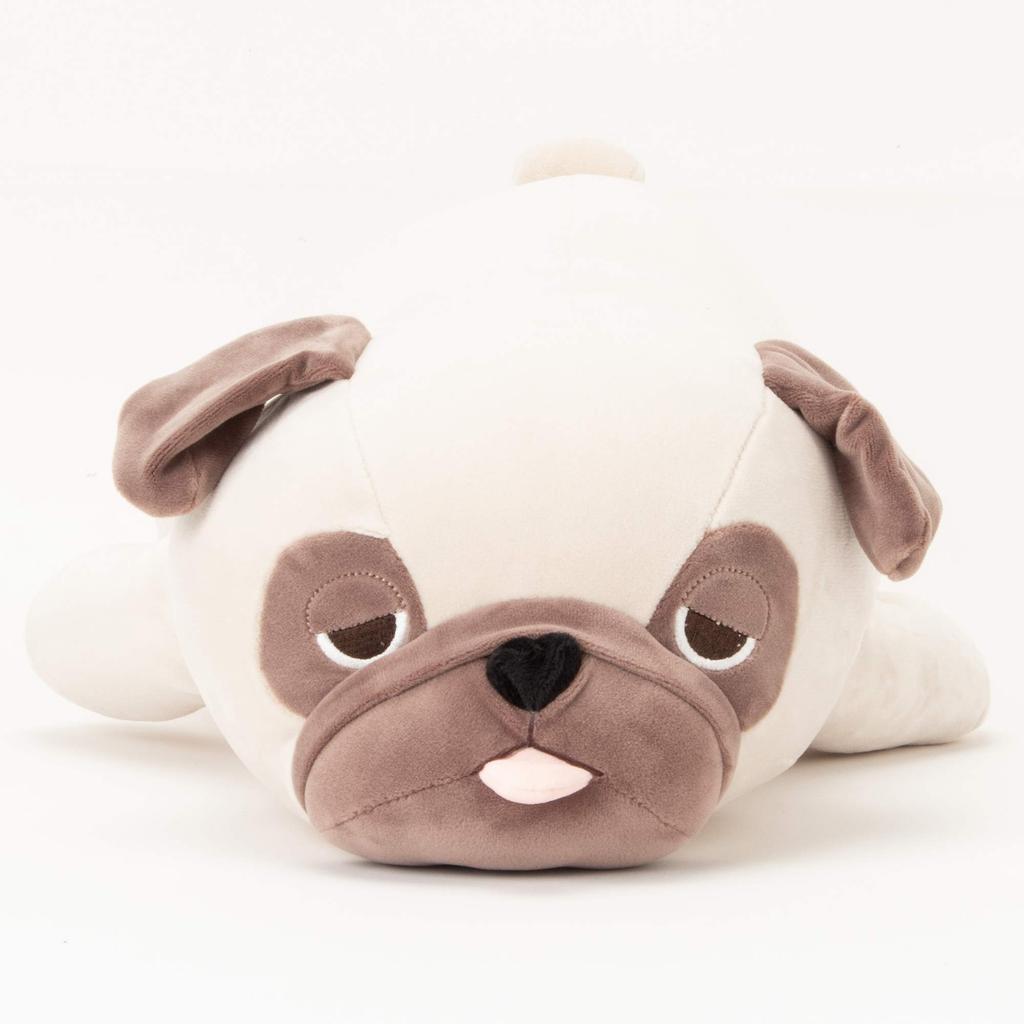 Livheart Premium Nemunemu Animals Hana the Pug Body Pillow, Large (Approx. 67cm), Fluffy and Squishy Plush Toy, Gift Item 48768-32