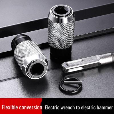 Dual-Function Electric Impact Drill & Hammer Conversion Head (1/2" To Two-Hole, Two-Groove)