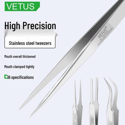 Original VETUS Präzisions-Edelstahlpinzetten TS-11, TS-12, TS-15 für die Reparatur von Mobiltelefonen