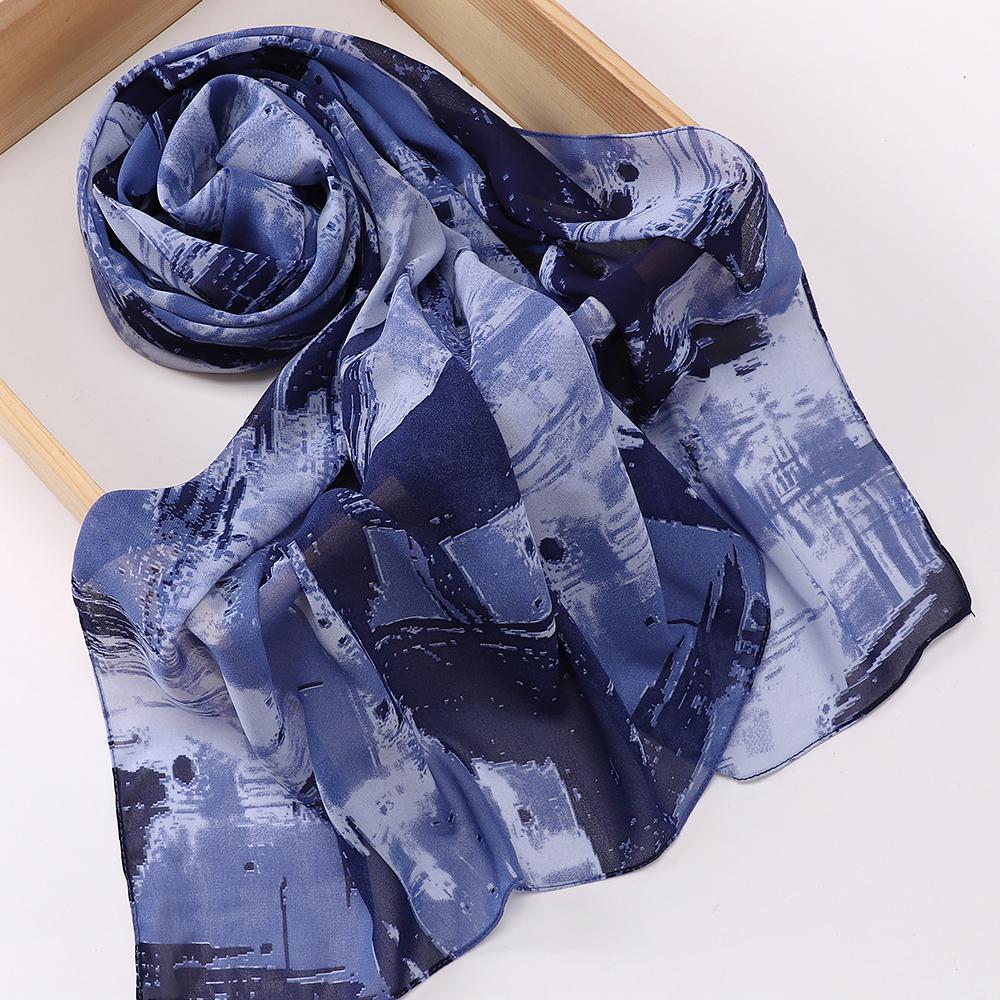 Leopard Snake Print Hijab Muslim Women Chiffon Scarf Breathable Malaysian Headscarf Wraps Shawls Tudung Bawal