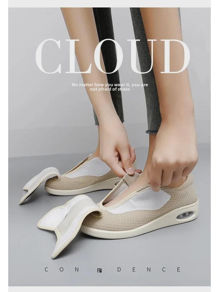 2024 m. moteriški velcro tinklelio sportbačiai - Kvėpuojantys, minkštu padu, kasdieniam patogumui pavasarį ir rudenį