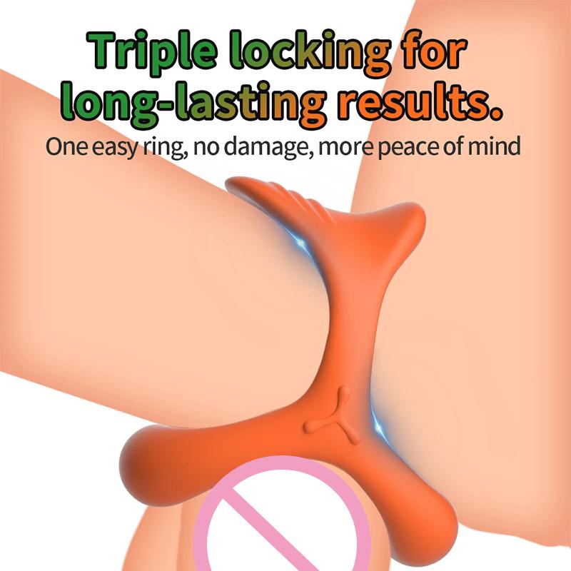 Anneaux péniens Pénis Masculin Érection Écarteur Extenseur Anneaux de Cock Retarder l'Éjaculation Agrandisseur de Pénis Masseur de Gland Jouets Sexuels pour Adultes Hommes