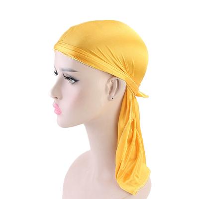 Long Tail Hair Cap Women's Silk-like Men's and Pirate Hat Silky Durag Turban Hat