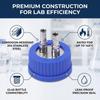 8mm Diameter Laboratory Sampling Cap 2 Port Design Liquid Filling Cap  Leak Proof
