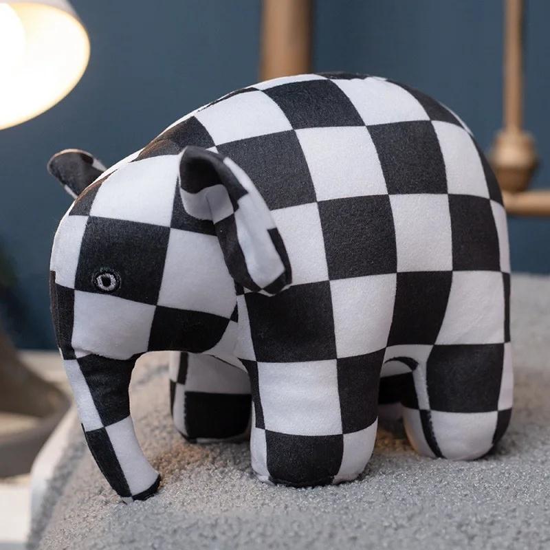 Colorful Plush Elephant Toy Soft PP Cotton Stuffed Animal Simulation Doll Kids Birthday Gift Decoration