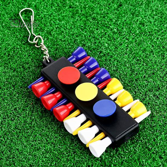 1 Conjunto Porta-Tee de Golfe de Plástico Porta-Chaves com 3 Marcadores de Bola Acessório
