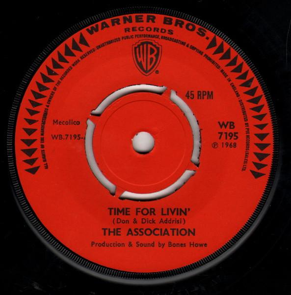 7inch Record ASSOCIATION - Time For Livin' / Birthday Morning WB7195 WARNER 1968 UK Pop Used