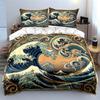 Ocean Wave Art Decor Set Soft Comfortable Duvet Cover Bedding Set Included 1*Duvet Cover & 2*Pillowcases, Gift