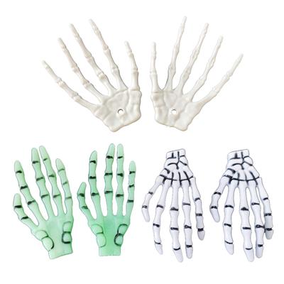 Model Hand Skeleton Halloween Trick Props Noctilucence Decoration Hand Skeleton Scary Decors Haunted House Party Props