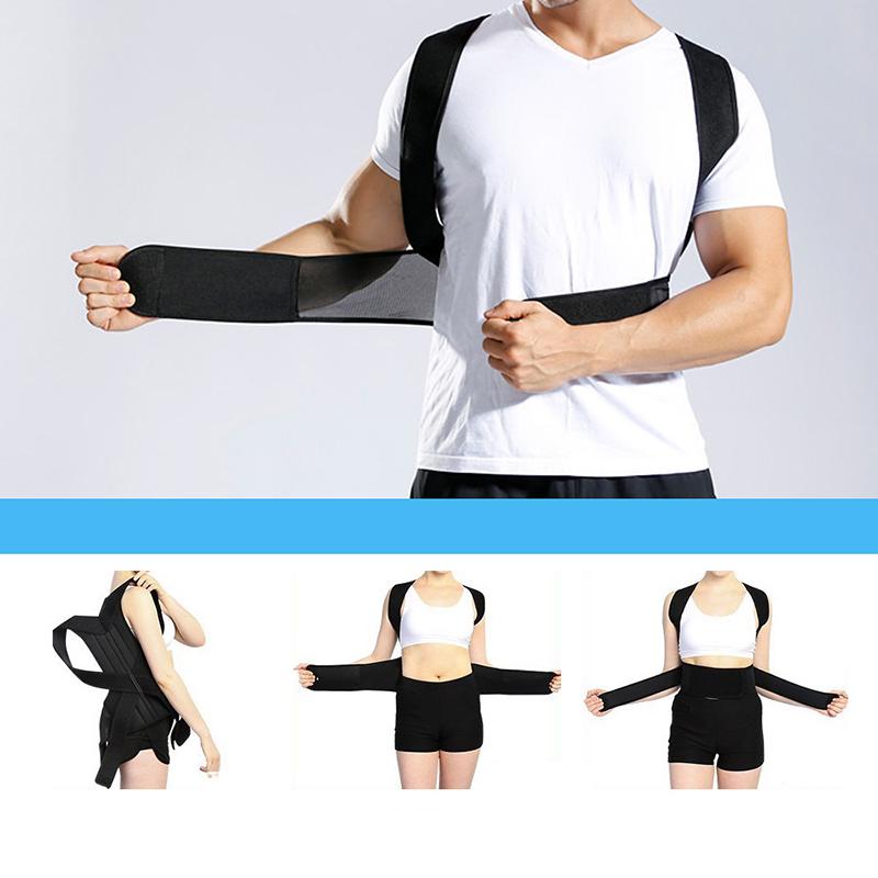 Reinforced Lumbar Column Posture Corrector Vest  Adjustable Back Support Strap Shoulder Spine Brace Neck Stretcher Trainer