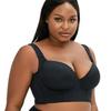 Plus Size Smooth Underwire Bra - Thin Cup, Side Support & Adjustable Fit for Women