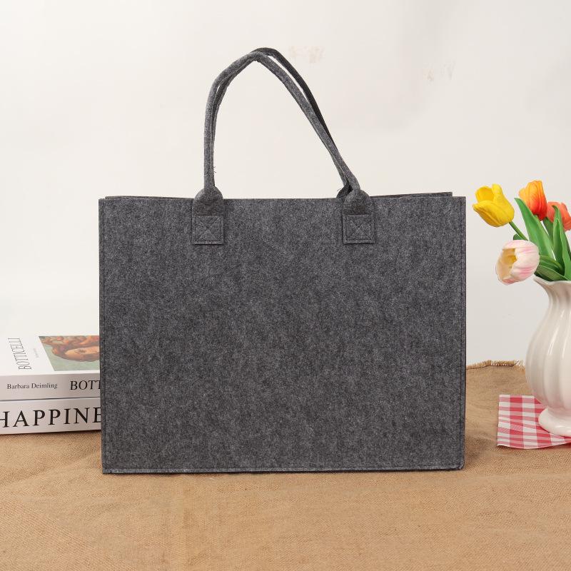 Custom Logo Felt Tote Bag - Large Capacity, Commute-Friendly, Xiaohongshu Style