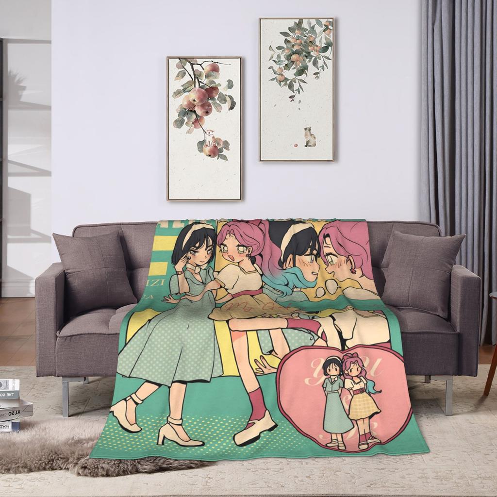 Alien Stage Anime Character Artwork Warm Blanket Students Plush Throw Blanket Couch Chair Flannel Bedspread Sofa Bed Cover