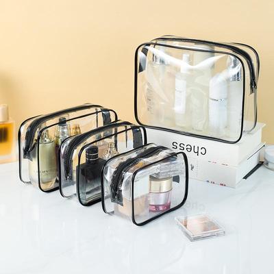 Large-Capacity Waterproof PVC Travel Toiletry & Makeup Bag Set with Dry-Wet Separation - Four Pieces