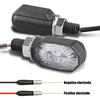 Pair High Brightness LED Motorcycle Turn Signal Lights Waterproof Small Elliptical Design Easy Installation for Safety