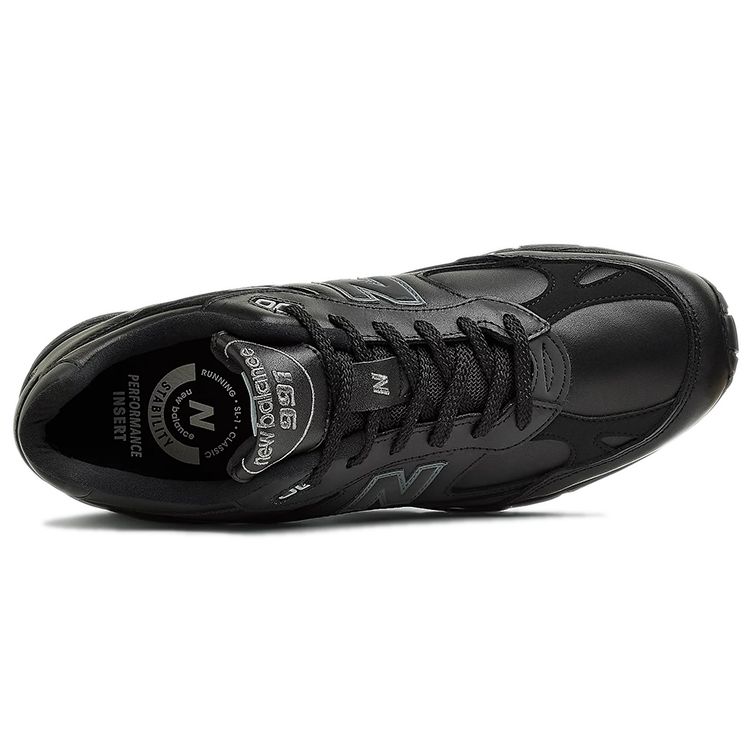 New Balance 991 MiUK Leather Black Grey Men Sneakers M991TK