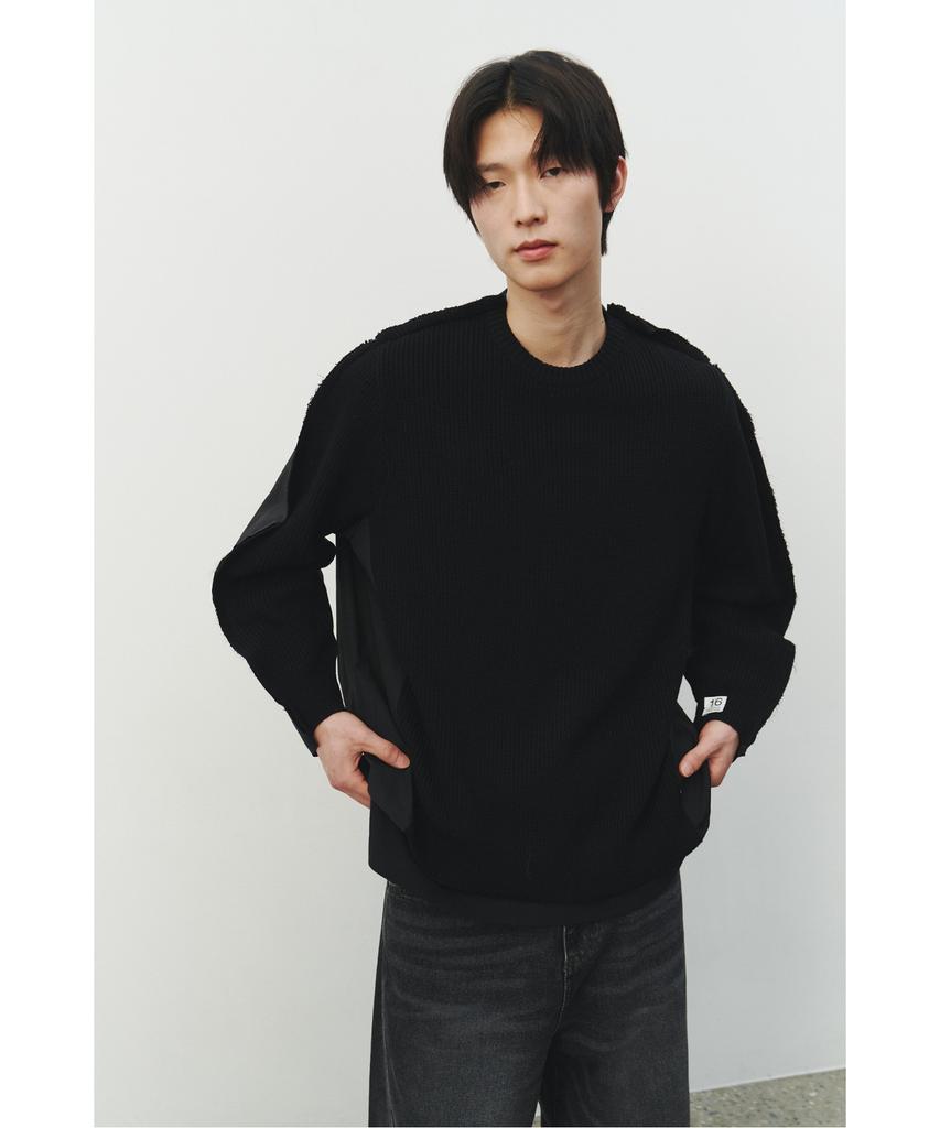 RECODE Back Shirt Knit Top_Rkwas25615Bkx