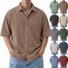 Men's Casual Outdoor Collared Corduroy Long-Sleeve Shirt