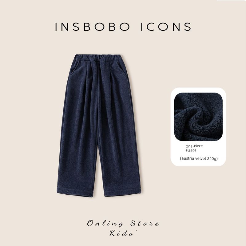 Insbobo Children s Pants 2025 Autumn and Winter Style Girls  Casual Pants Baby Children s Clothing Winter Children s Long Pants Versatile Tibetan youth 160