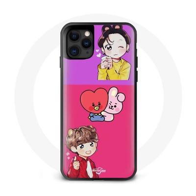 Чехол для iPhone 13 Pro Max BTS BT21 Cooky и Tata Bangtan V и Jungkook Фан-арт
