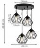 BLACK WIRE HANGING LAMP LOFT LED CHANDELIER