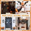 Gothic Halloween Decoration Vine Artificial Maple Leaf & Pumpkin Vine with Spider Skull Hands for Creating Spooky Fall Ambiance