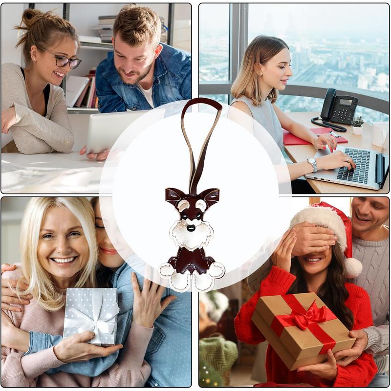 Schnauzer Ornament Key Chain Cute Dog Pendant Pet Lovers Collection Exquisite Car Purse Bag Ornament For Fitness & Traveling