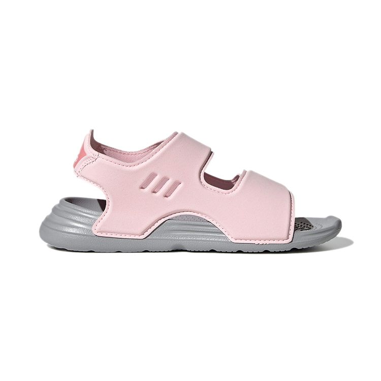 Adidas Swim Sandal Space Leather Comfortable Shock Absorbing Durable Kids Sandals Kids Sandals Pink FY8937