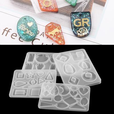 12Pcs Heart Pendant Silicone Casting Epoxy Molds Sets UV Epoxy Resin Molds Tools For DIY Jewelry Making Findings Supplies Kits