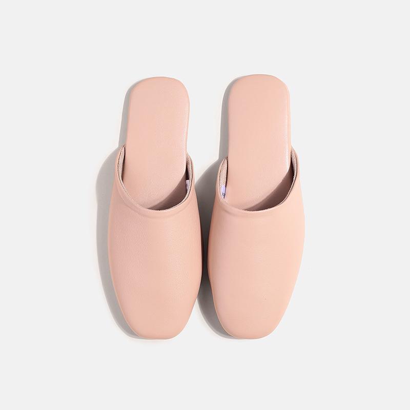 Men's and Women's Lambskin Indoor Slippers - Breathable Leather for Home