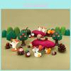 Cat Resin Figurine With Autumn Themed Decor For Home Or Office Display