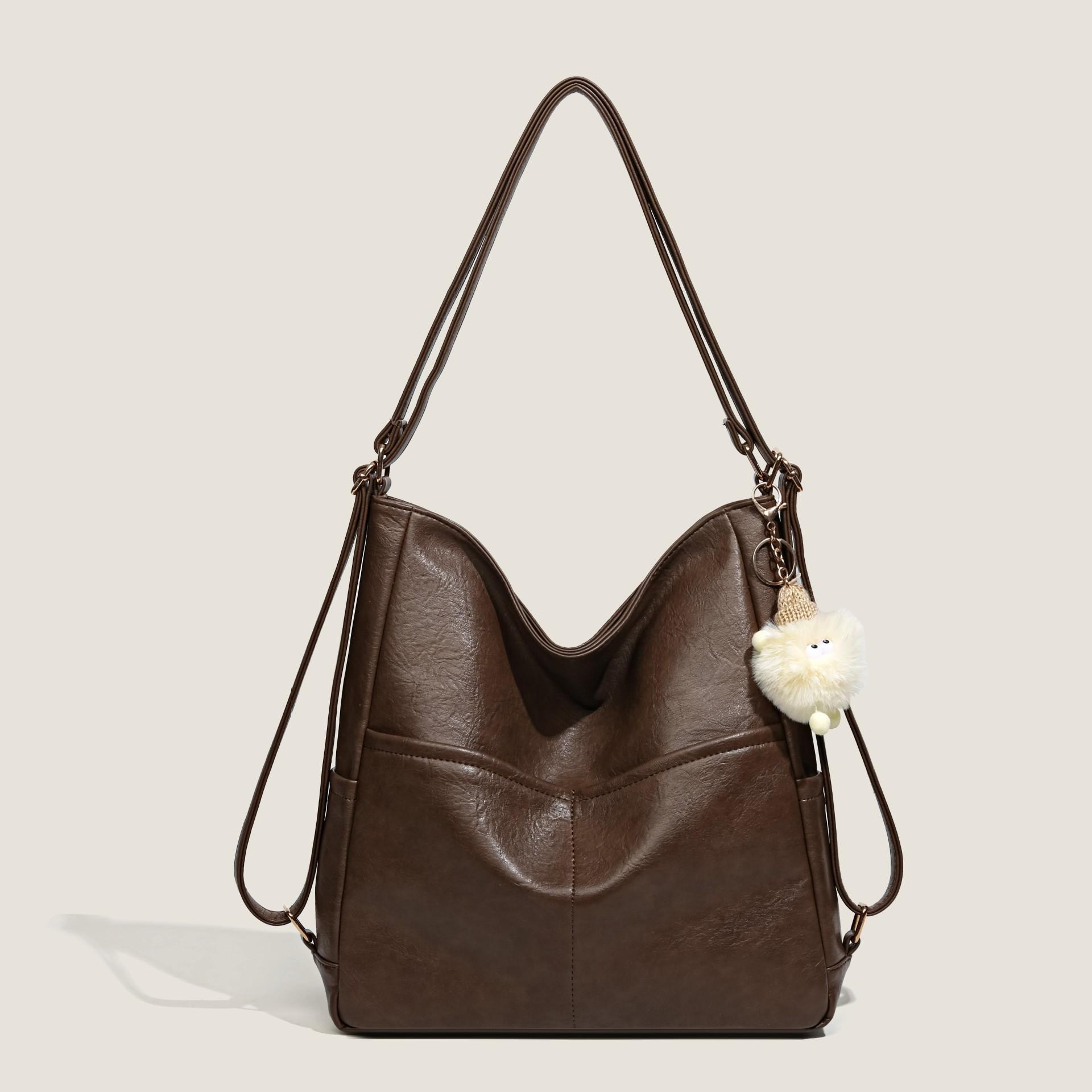 

Commuter backpack women s 2025 autumn new high-end large-capacity shoulder bag popular retro versatile tote bag