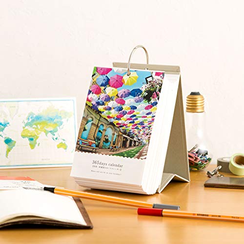 Iroha Publishing 365-Day World Tour Scenic View Daily Calendar PAS-POL TH-01 Desktop Type